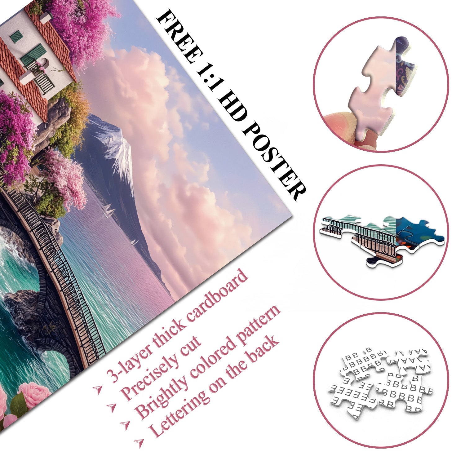 Puzzle Côte Pourpre 1000 Pièces