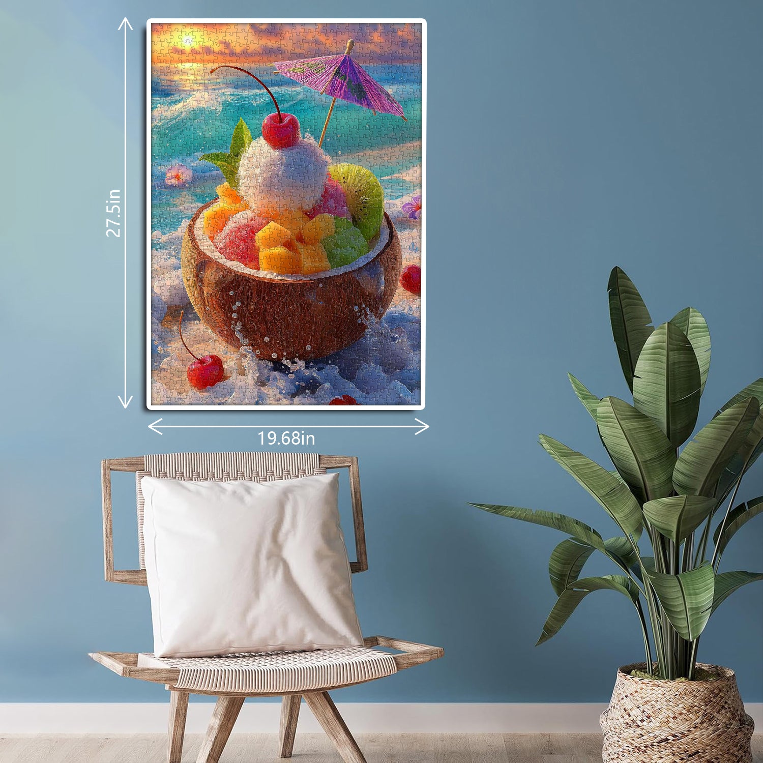 Puzzle Coucher de Soleil Glace à la Noix de Coco 1000 Pièces