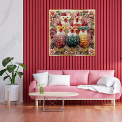 Fancy Roosters Jigsaw Puzzle 1000 Pieces