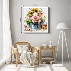 Flower Crown Pig Jigsaw Puzzle 1000 Pieces