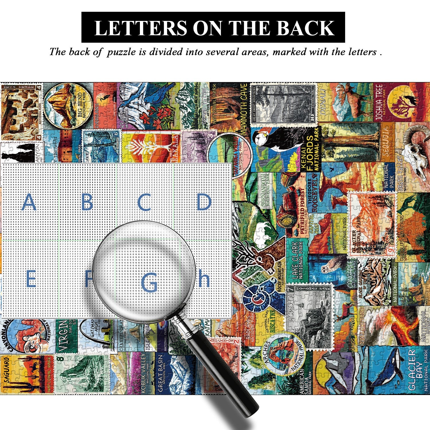 National Park Stamps Jigsaw Puzzle 1000 Pieces