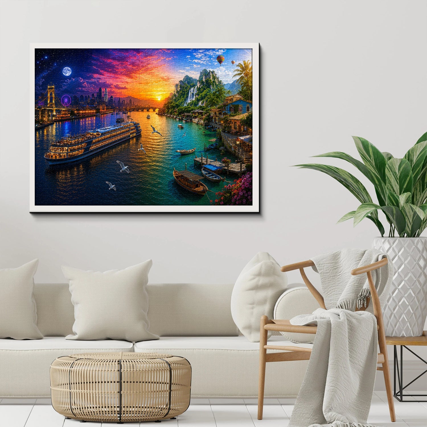River City Sunset Puzzle 1000 Teile