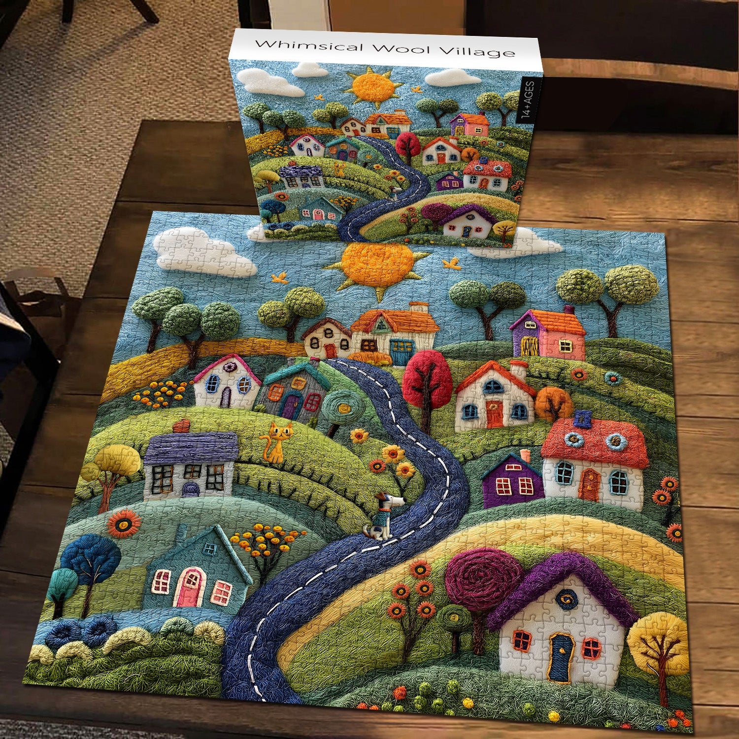 Wunderliches Wolldorf-Puzzle 1000 Teile
