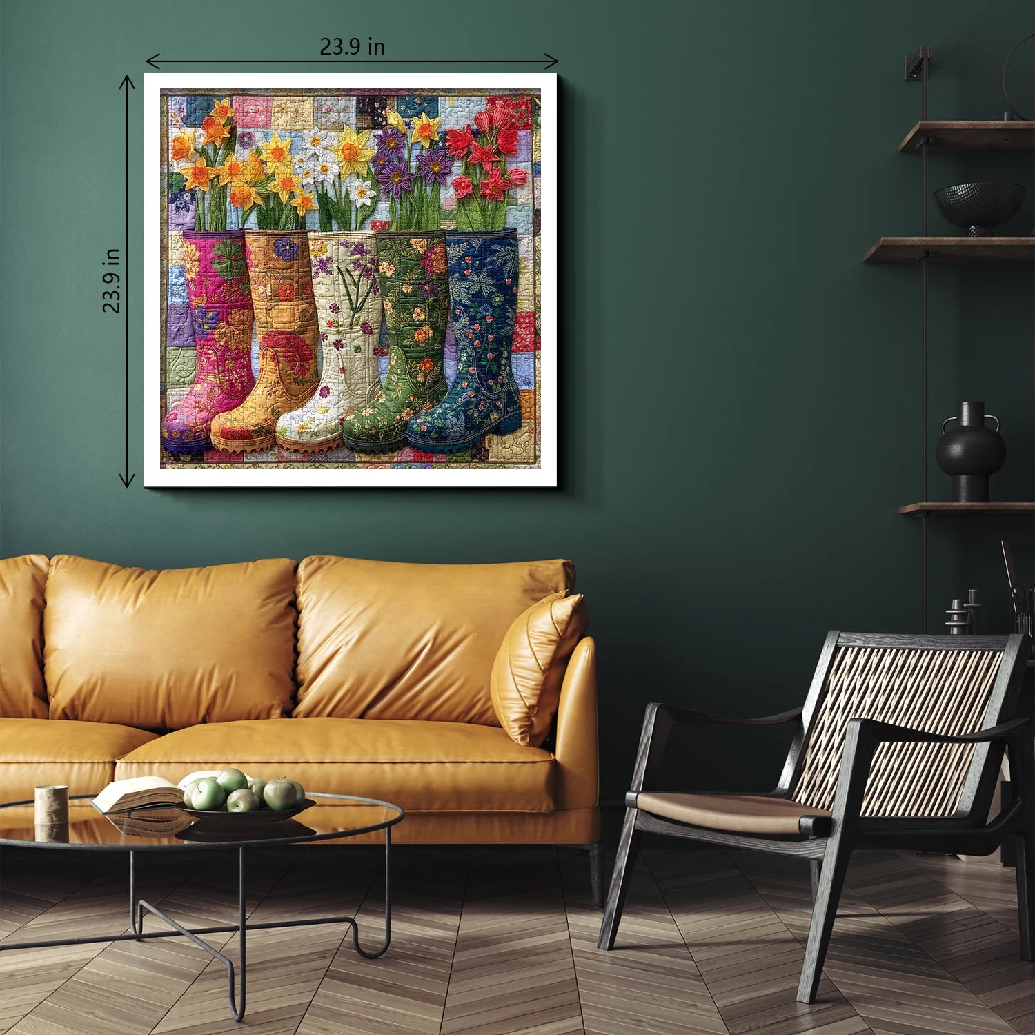 Botas de jardín floral rompecabezas 1000 piezas
