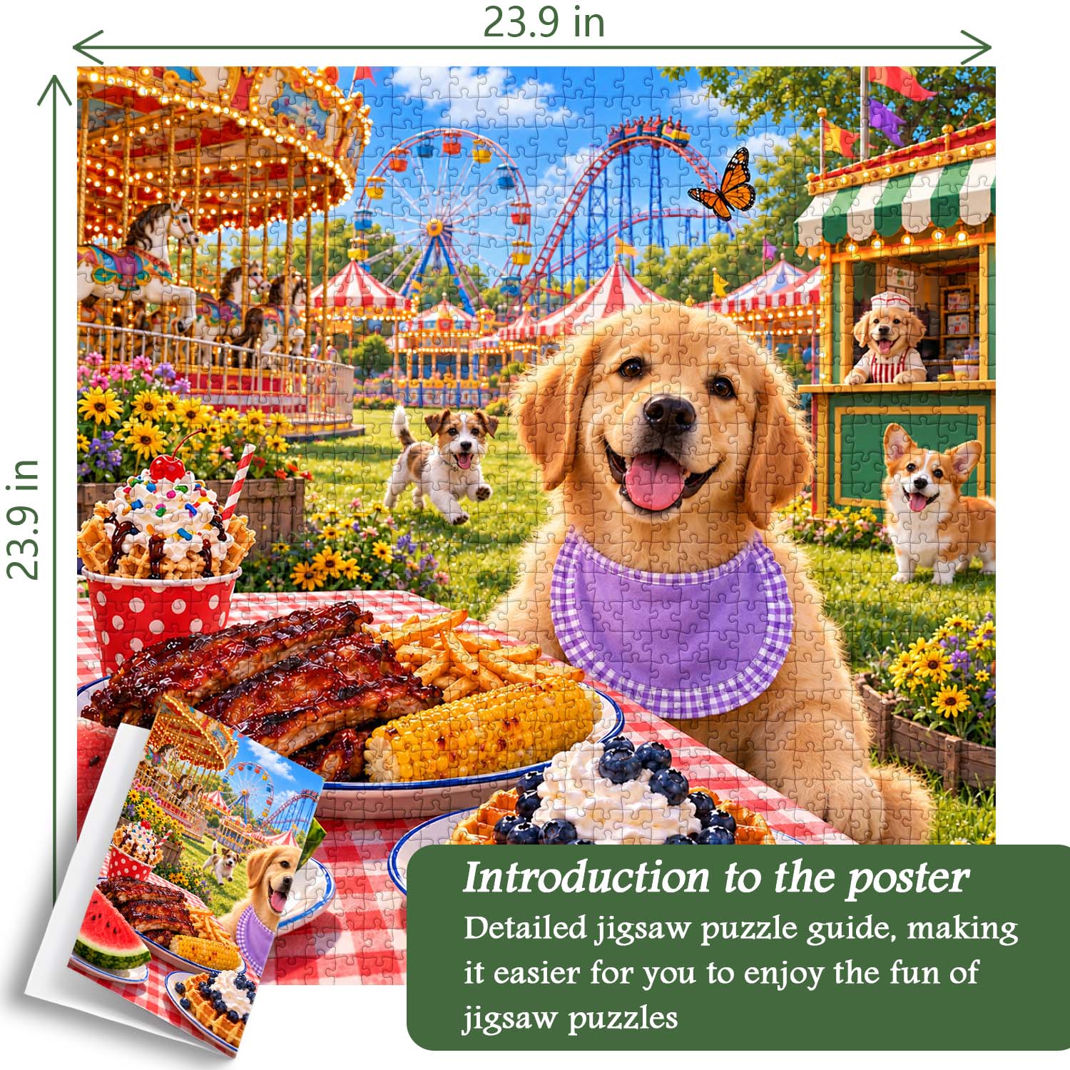 Carnival Pup Picnic Jigsaw Puzzle 1000 Pieces