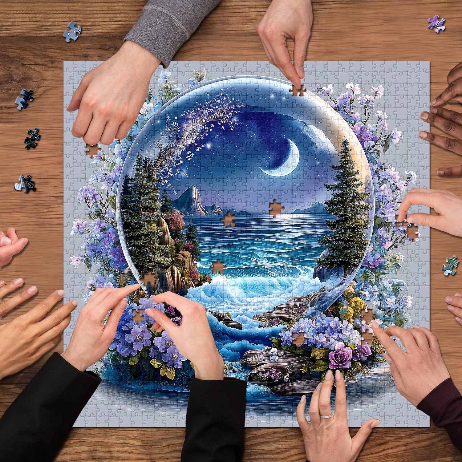 Sea Moon Crystal Ball Puzzle 1000 pièces