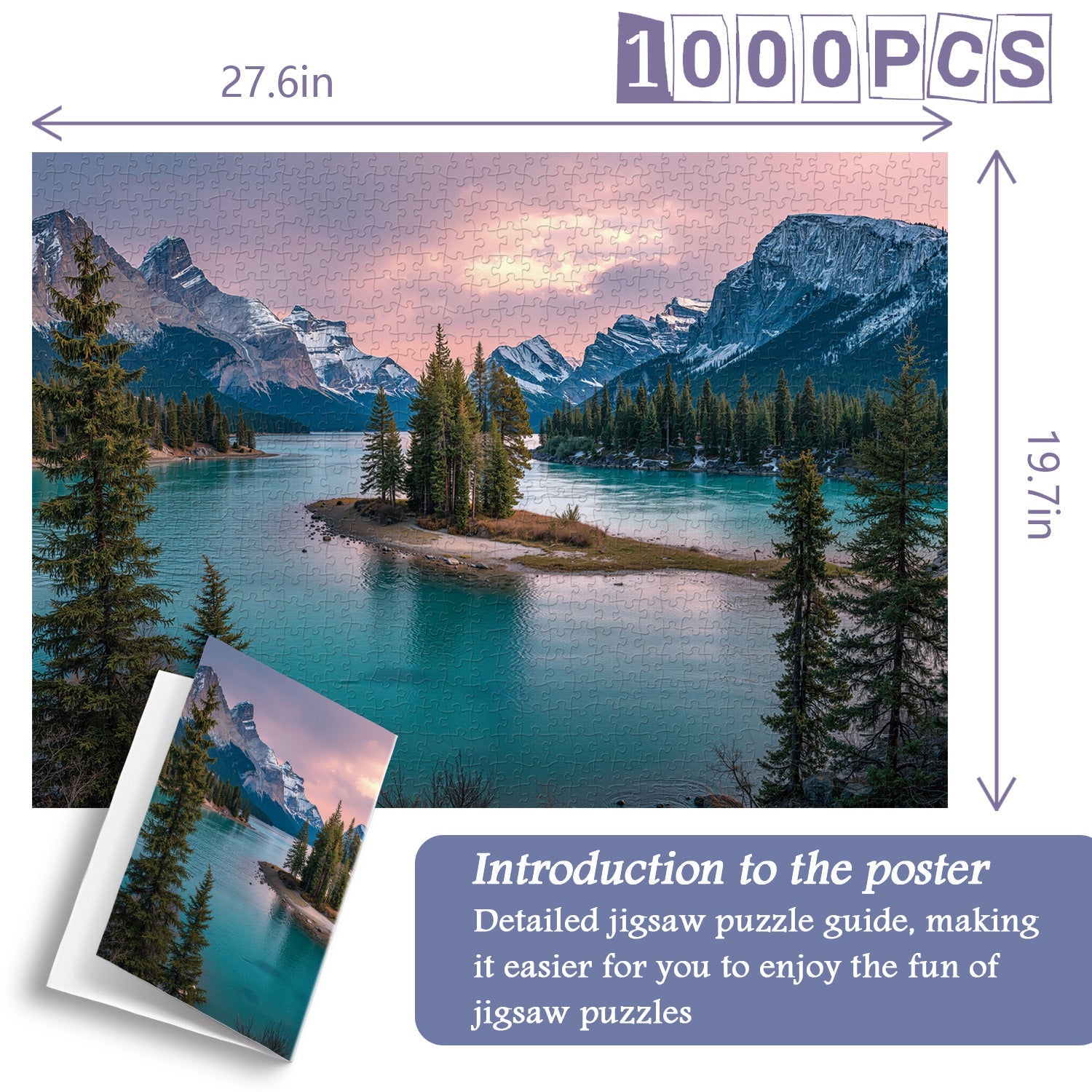 Le lac rencontre la montagne Puzzle 1000 pièces