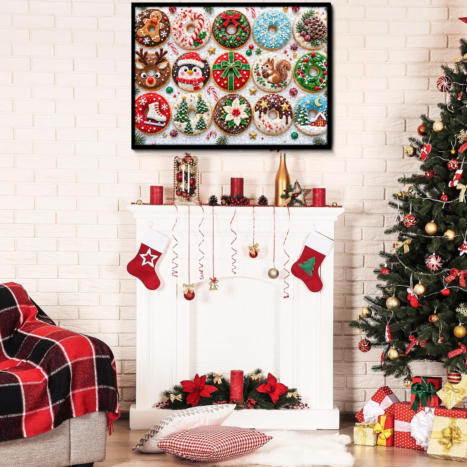 Christmas Donut Feast Jigsaw Puzzle 1000 Pieces