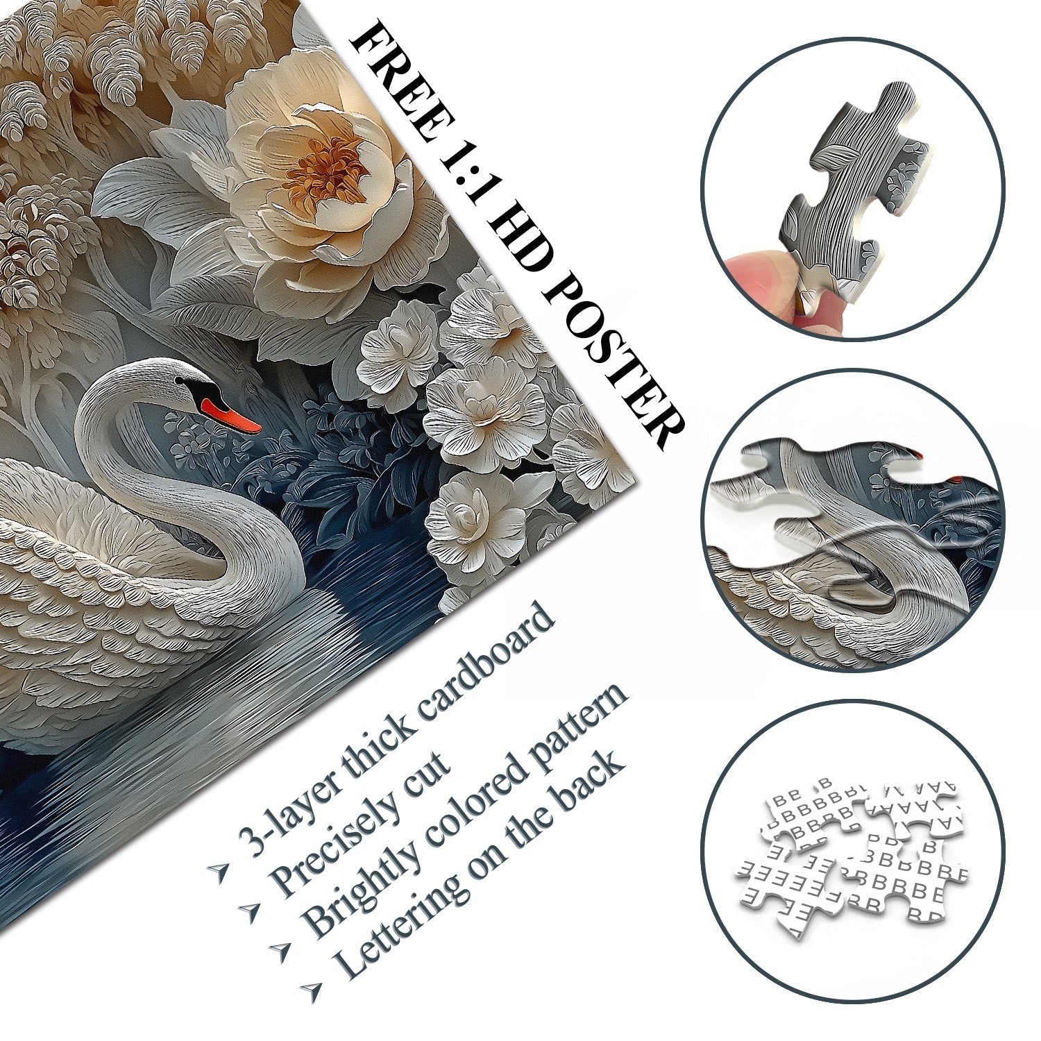 Swan Serenity Jigsaw Puzzle 1000 Pieces