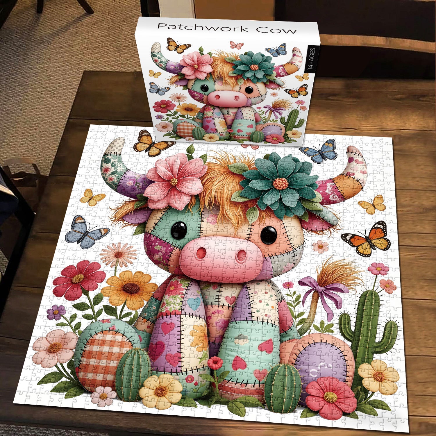 Patchwork-Kuh-Puzzle 1000 Teile