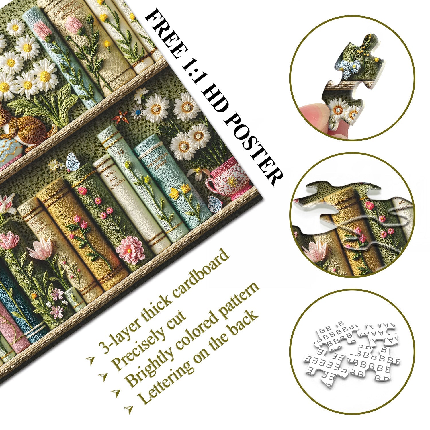 The Bunny's Garden Library Jigsaw Puzzle 1000 Pieces