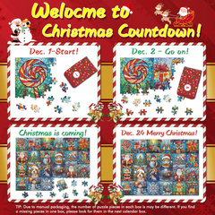 Christmas Treasures Advent Calendar Jigsaw Puzzle 1000 Pieces