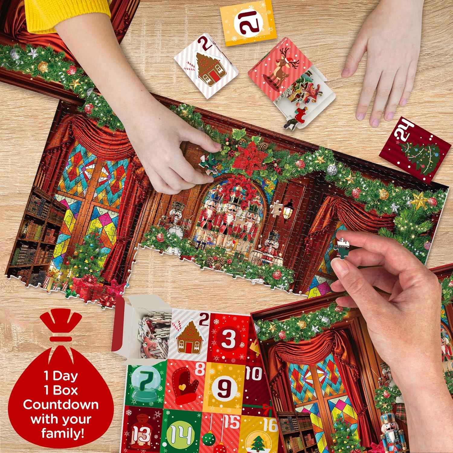 Christmas Delight Advent Calendar Jigsaw Puzzle 1000 Pieces