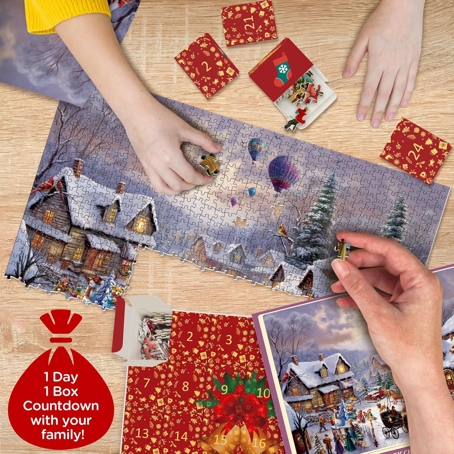 Winter Wonderland Advent Calendar Jigsaw Puzzle 1000 Pieces