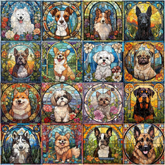 Stained Glass Dog Jigsaw Puzzle 1000 Pieces