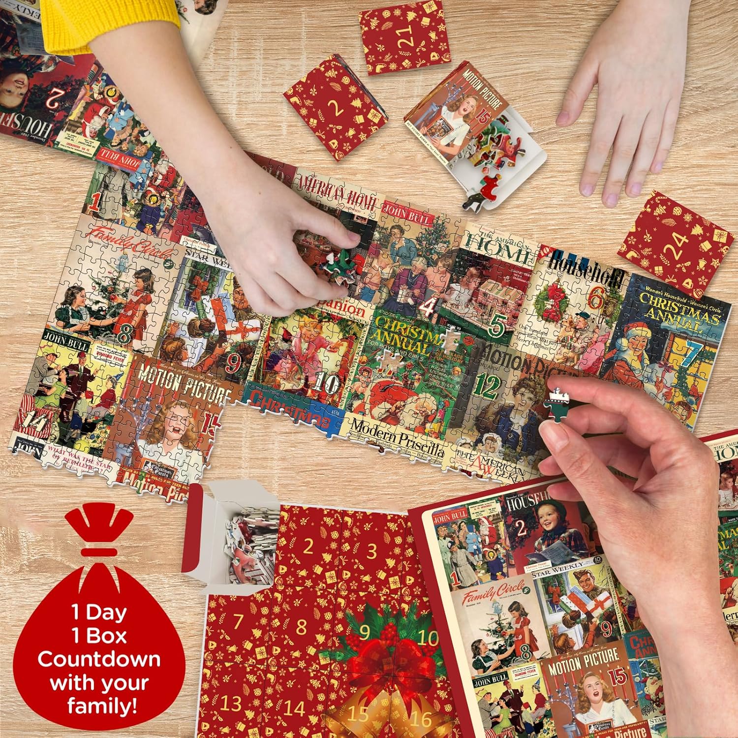 Christmas Magazine Advent Calendar Jigsaw Puzzle 1000 Pieces