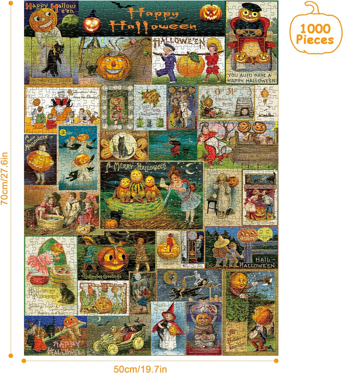 Halloween Cards Jigsaw Puzzles 1000 Pieces