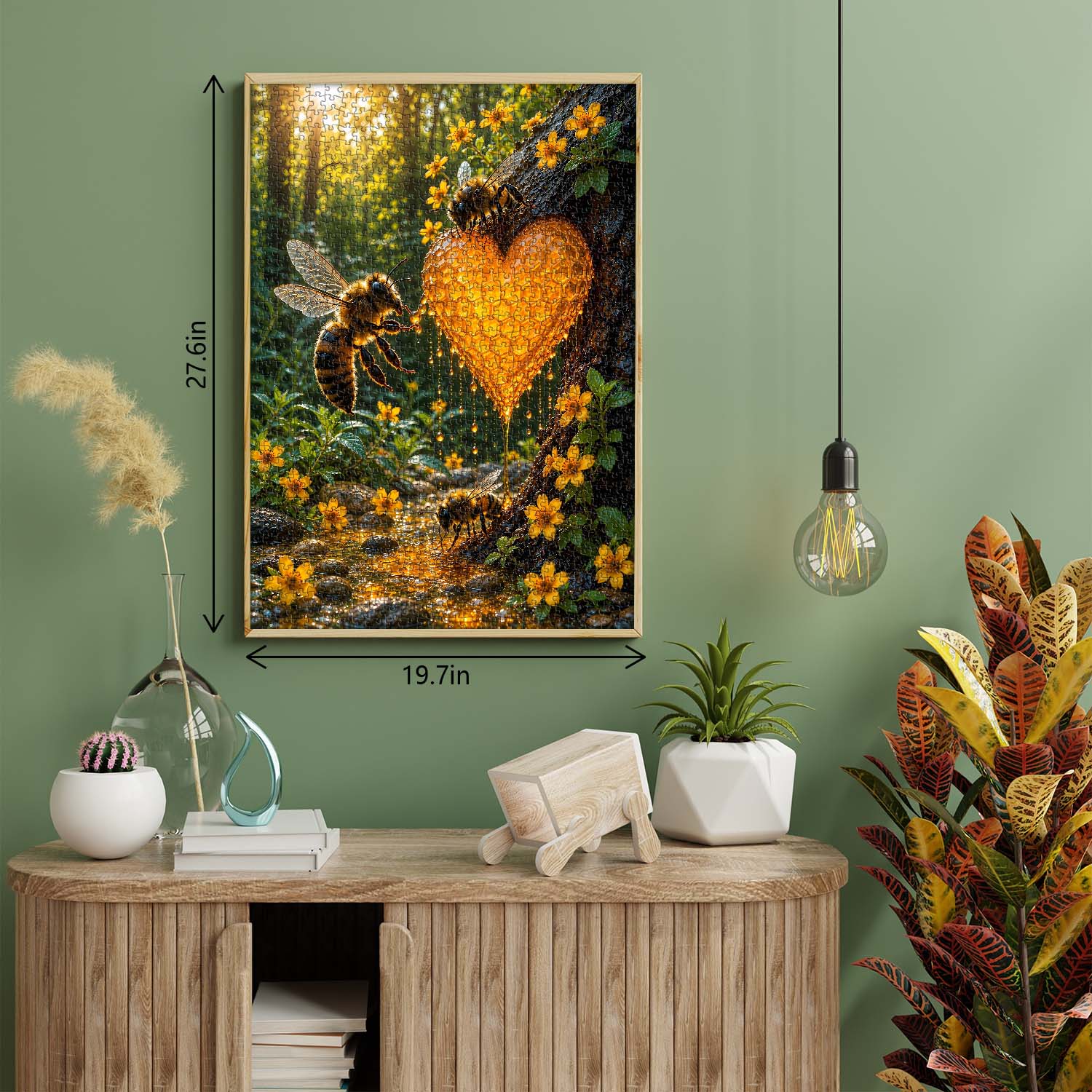 Sunlit Honey Heart Jigsaw Puzzle 1000 Pieces