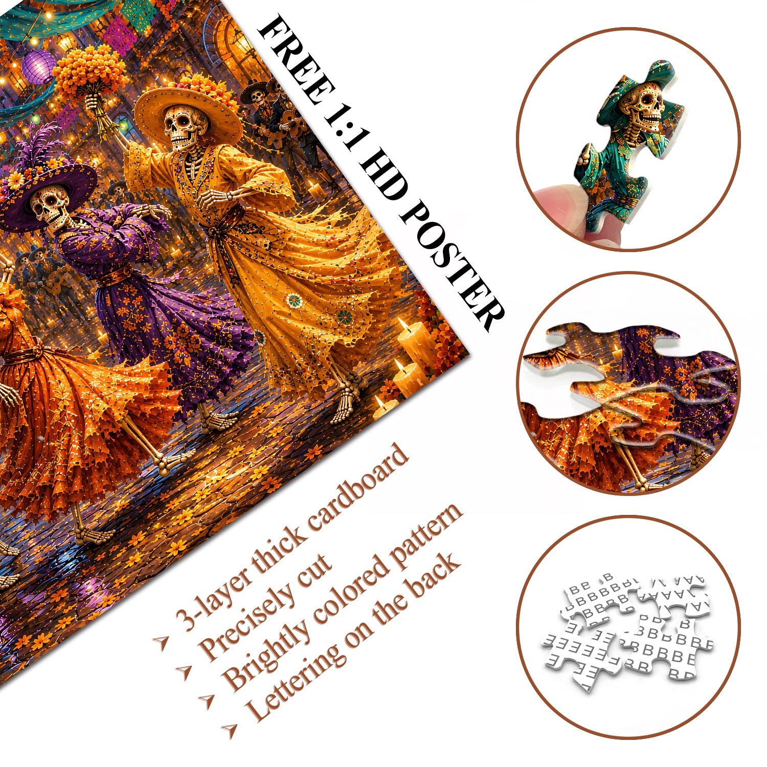 Day of the Dead Fiesta Jigsaw Puzzle 1000 Pieces