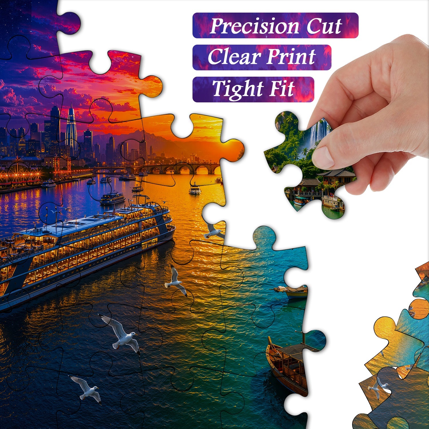 River City Sunset Puzzle 1000 Teile