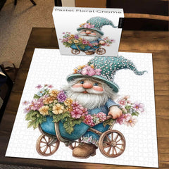 Pastel Floral Gnome Jigsaw Puzzle 1000 Pieces