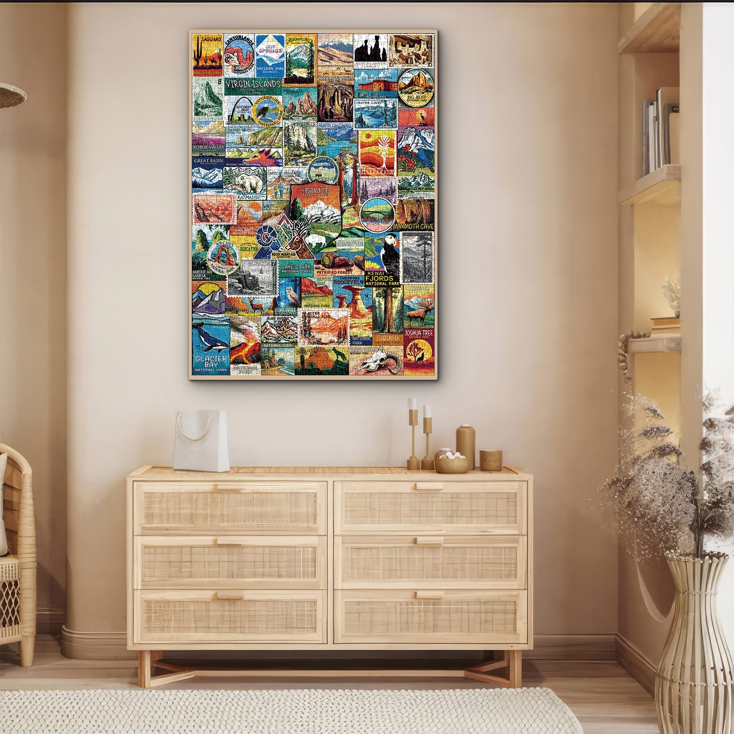 National Park Stamps Jigsaw Puzzle 1000 Pieces