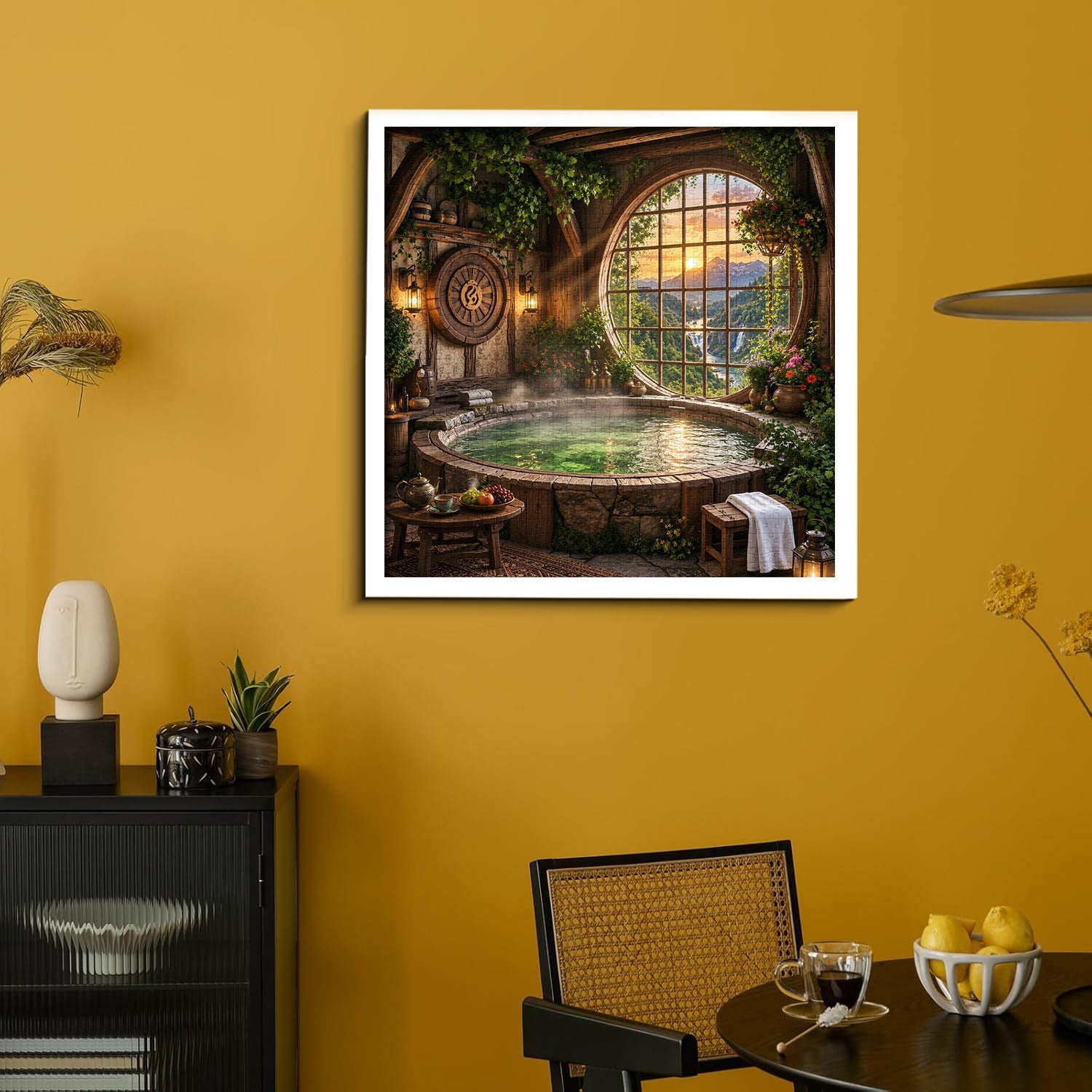 Sunset Spa Cottage Jigsaw Puzzle 1000 Pieces