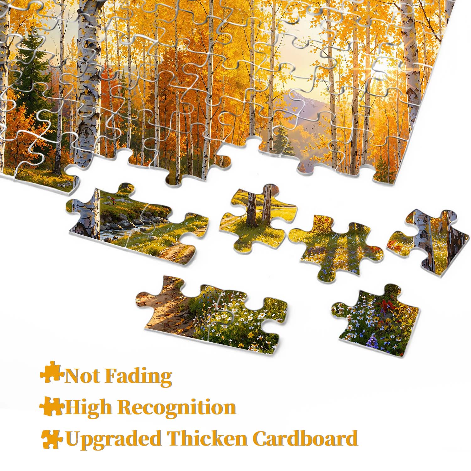 Fall Birch Stream Jigsaw Puzzle 1000 Pieces