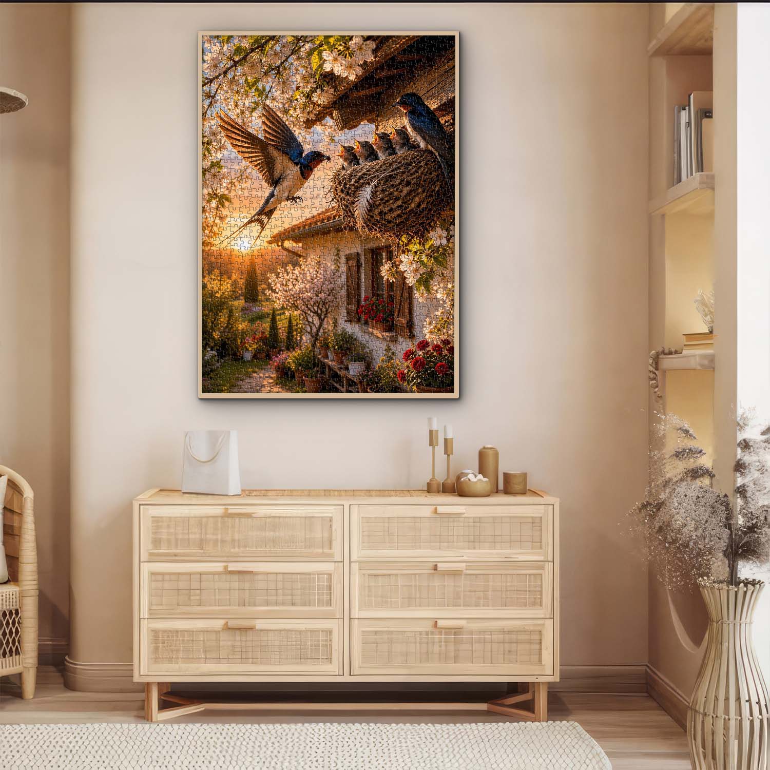 Spring Swallow Brood Jigsaw Puzzle 1000 Pieces