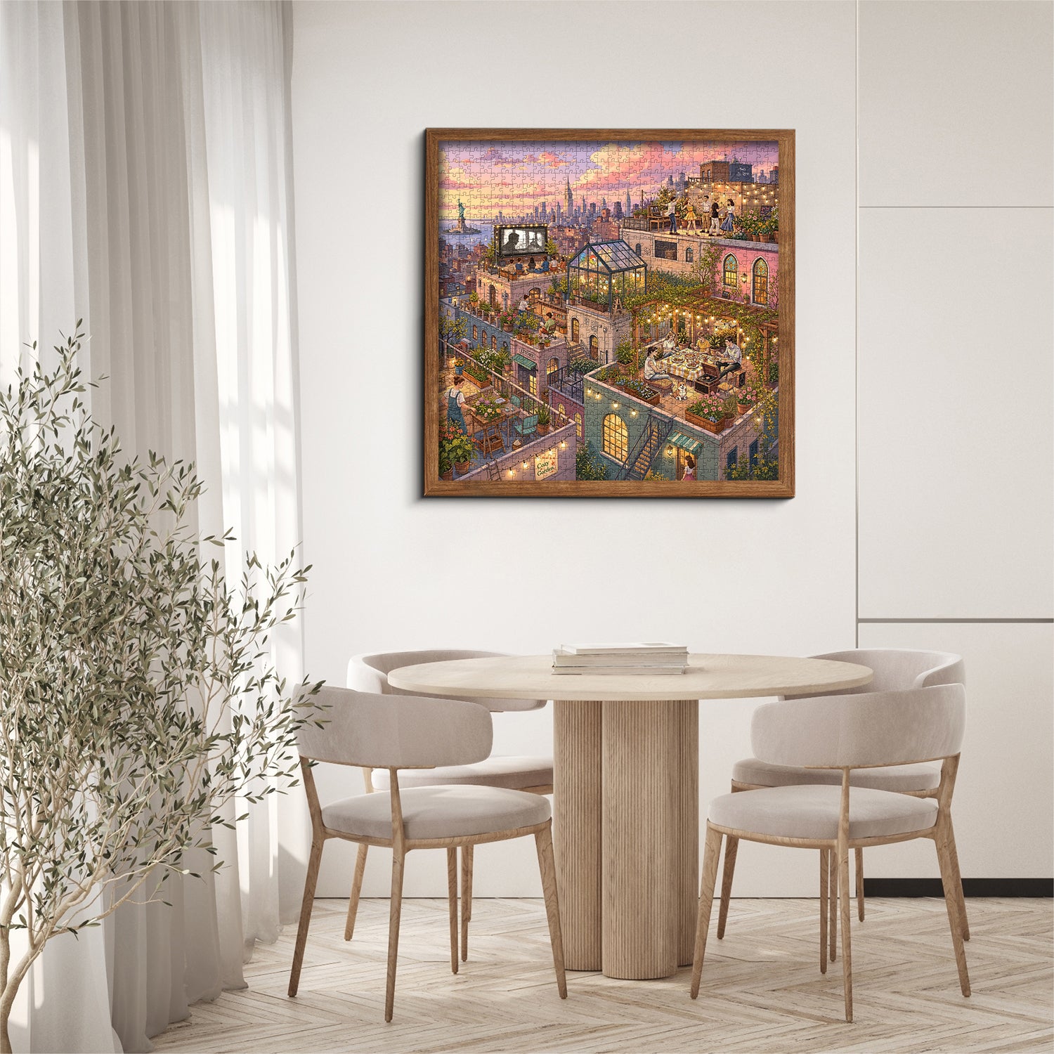 Dusk Rooftops Jigsaw Puzzle 1000 Pieces