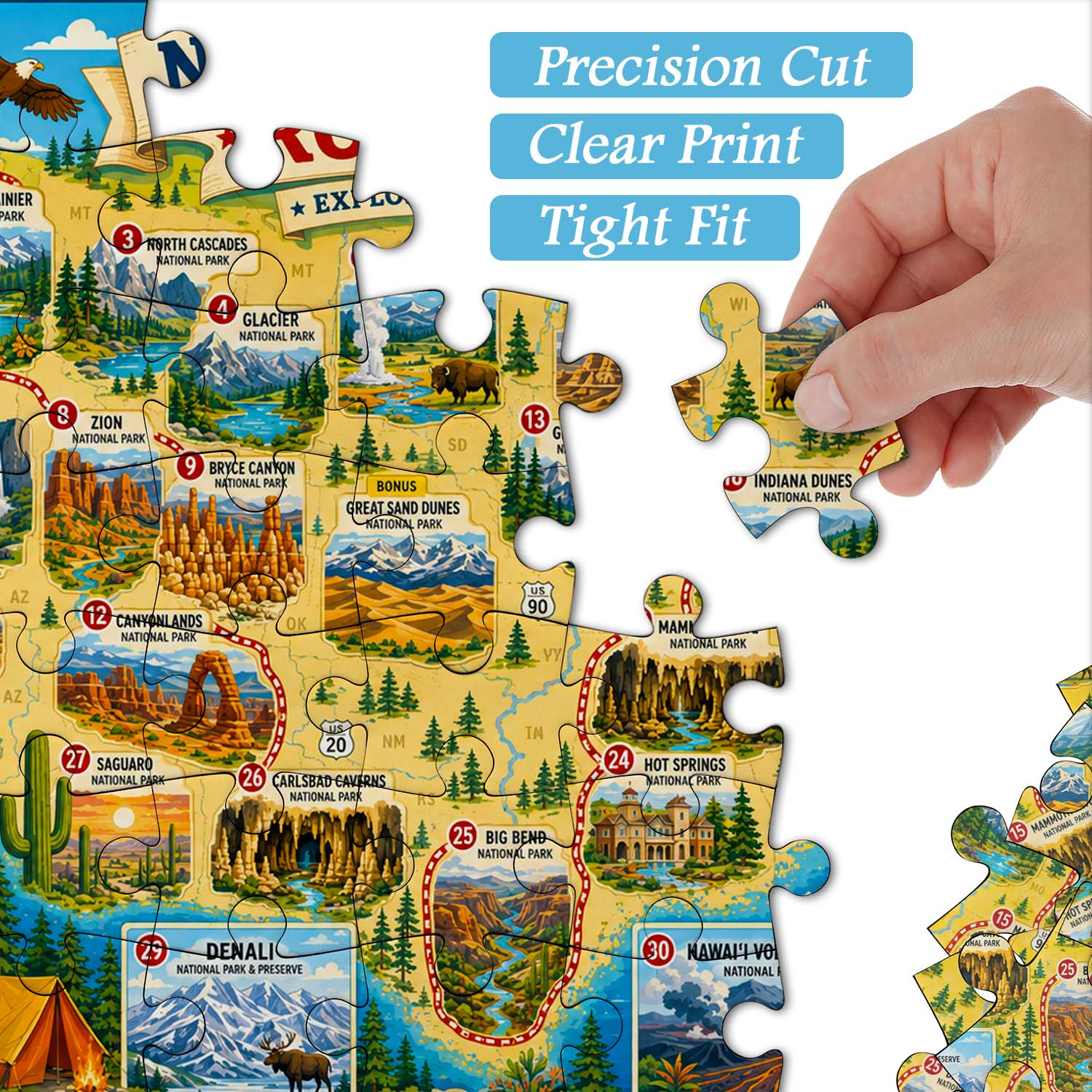 Explore National Parks Jigsaw Puzzle 1000 Pieces