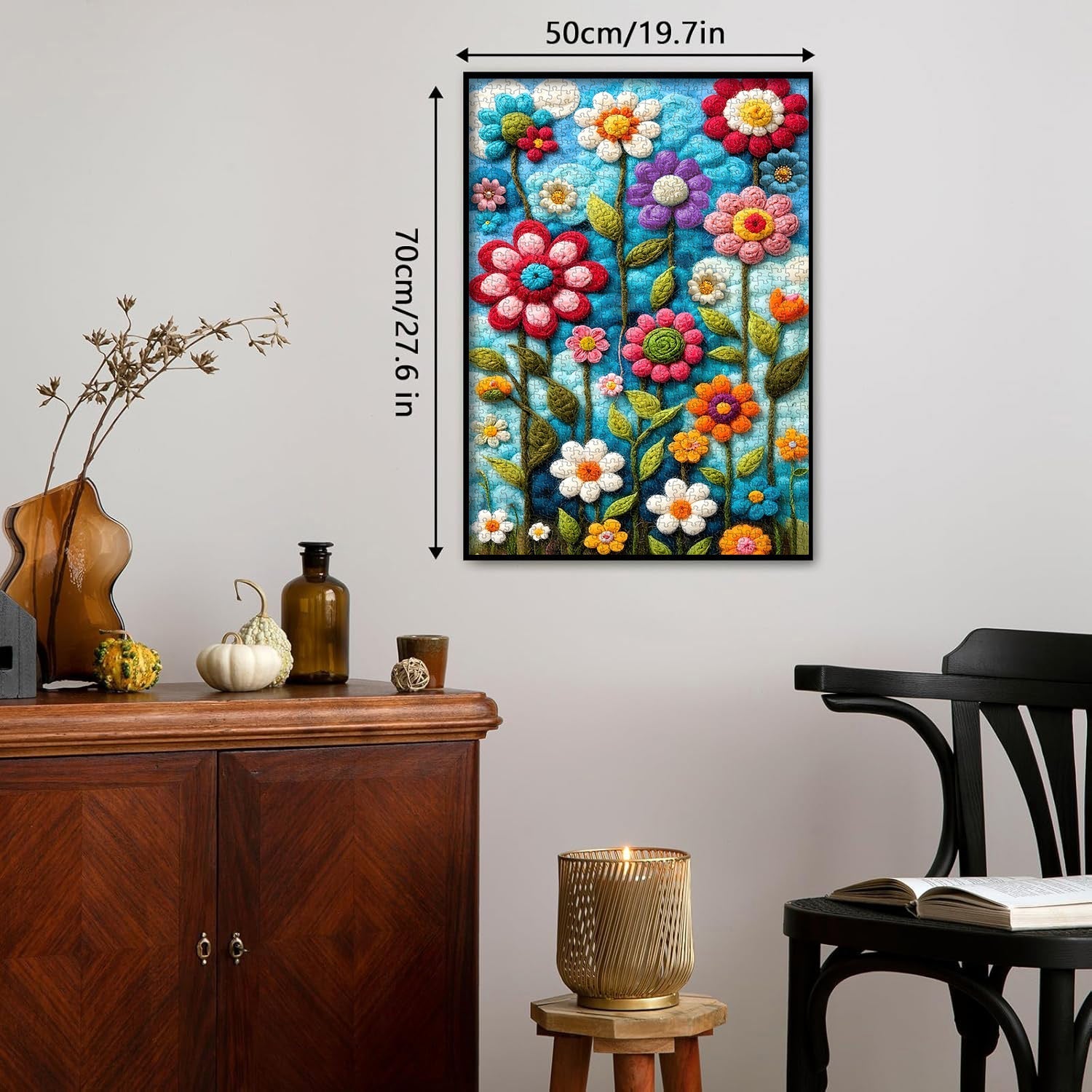 Felt Flower Art Jigsaw Puzzle 1000 Pieces