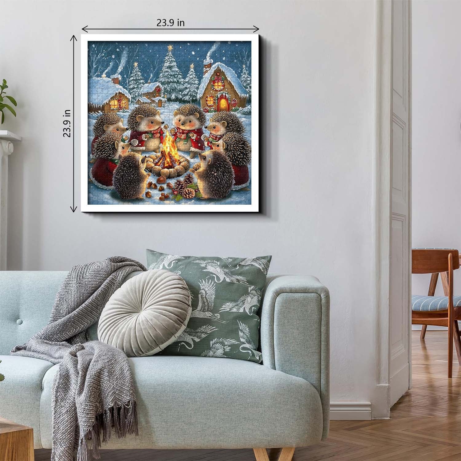 Puzzle del villaggio del riccio della vigilia di Natale, 1000 pezzi