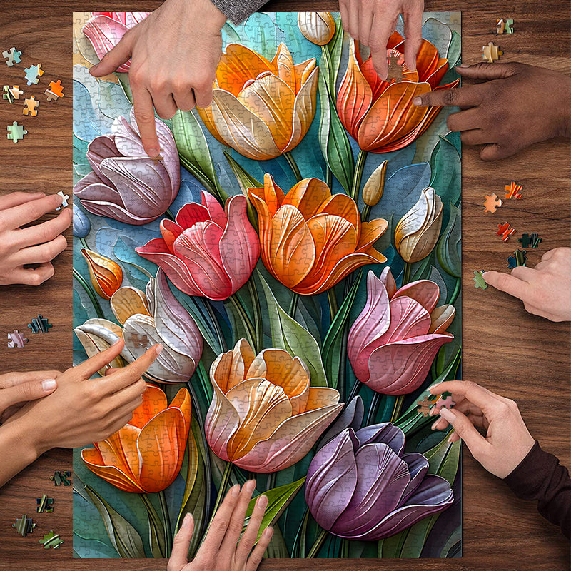 Blooming Tulip Jigsaw Puzzles 1000 Pieces