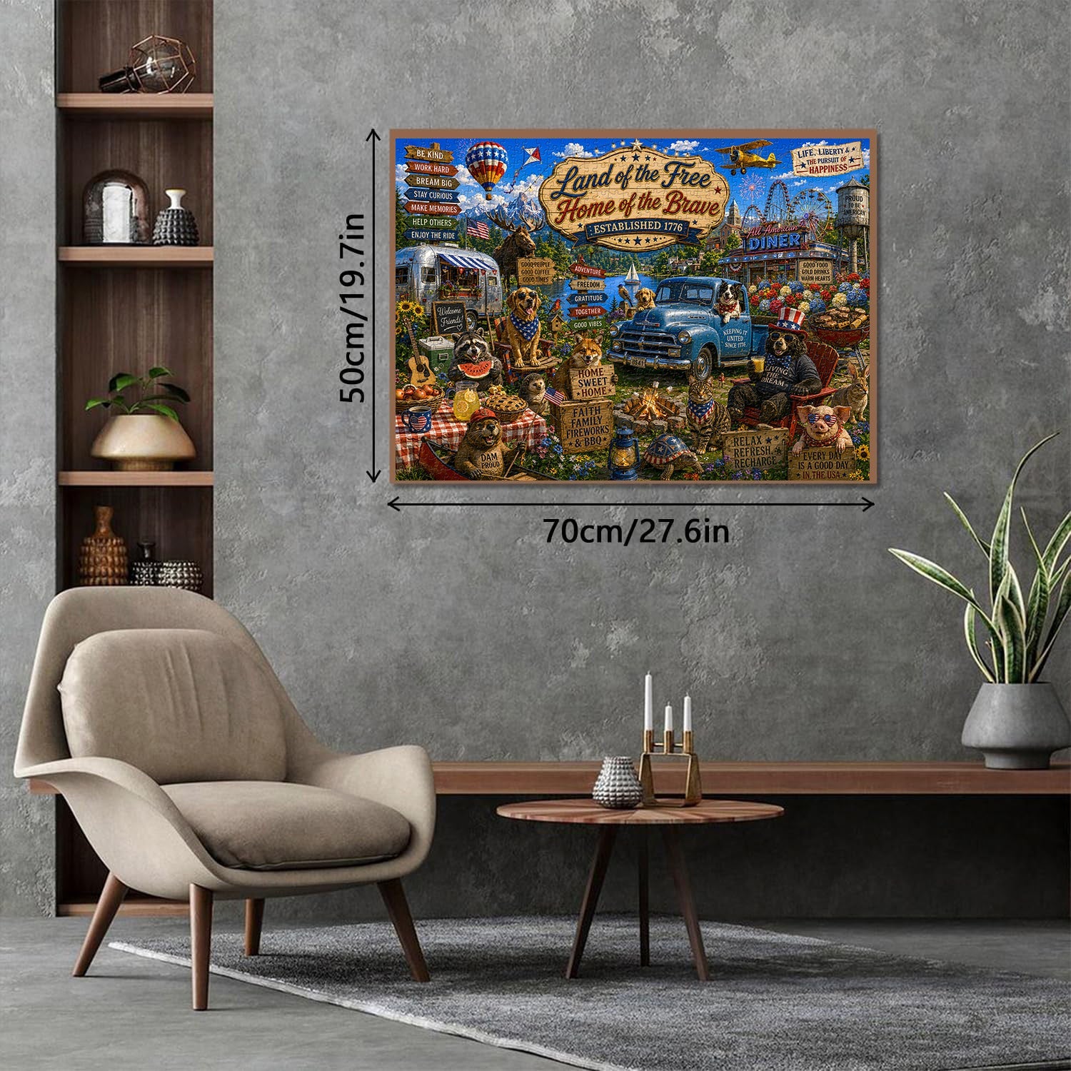 Puzzle La Terra dei Gratuiti, 1000 Pezzi