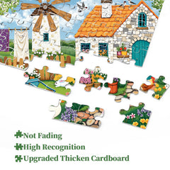 Windmill Pet Courtyard Puzzle 1000 Teile