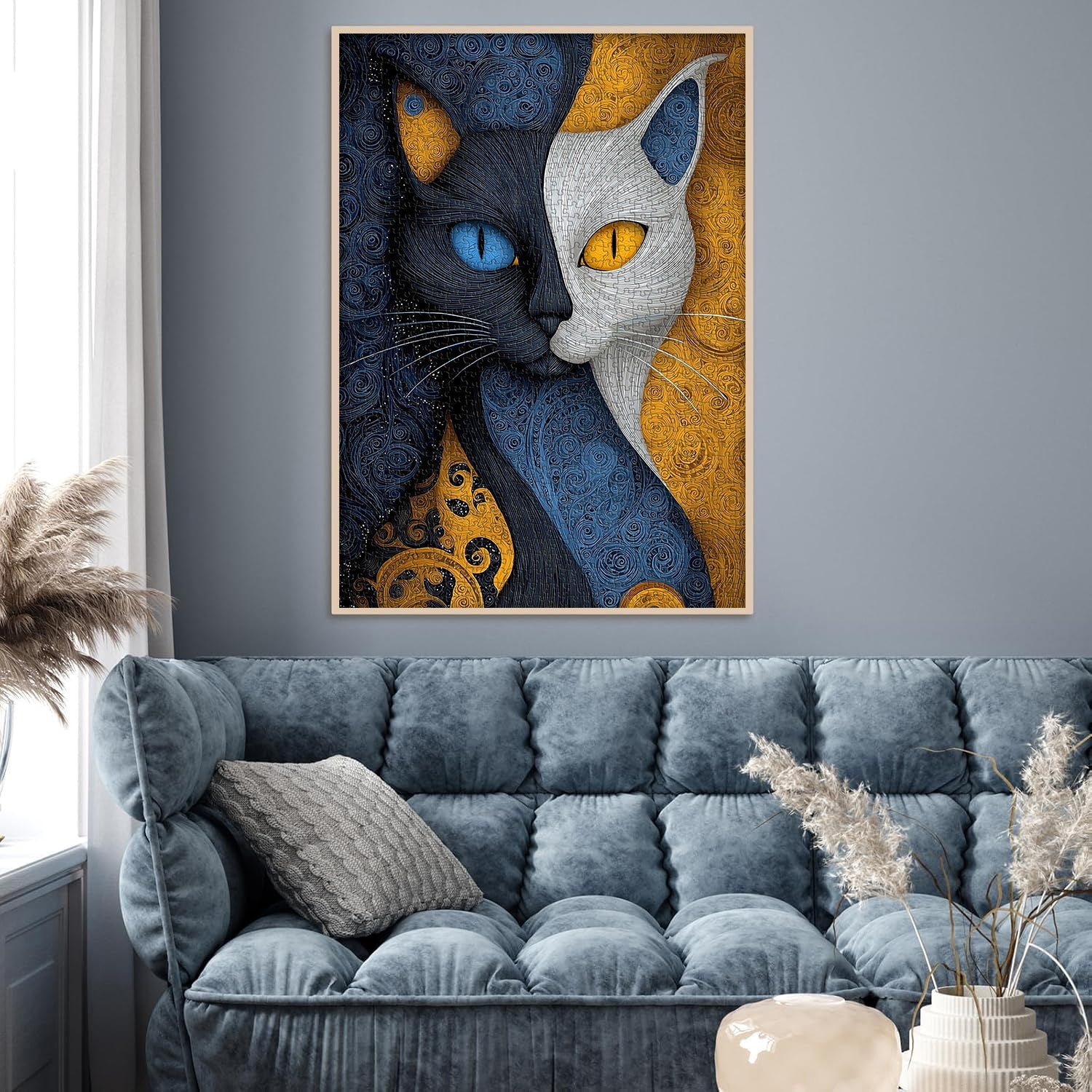 Blue Gold Gaze Jigsaw Puzzle 1000 Pieces