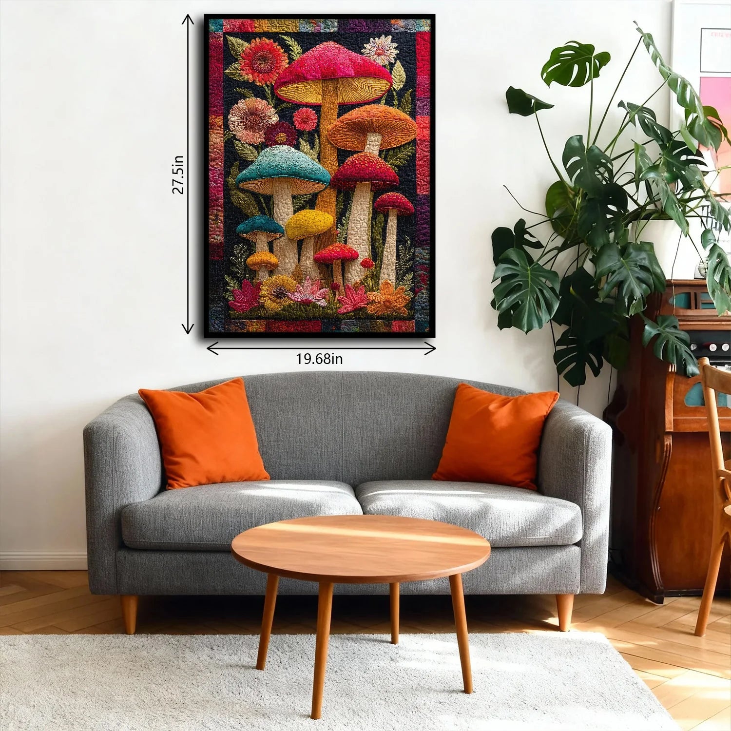 Mushroom Quilt Jigsaw Puzzle 1000 Pieces