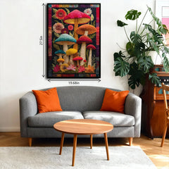 Mushroom Quilt Jigsaw Puzzle 1000 Pieces