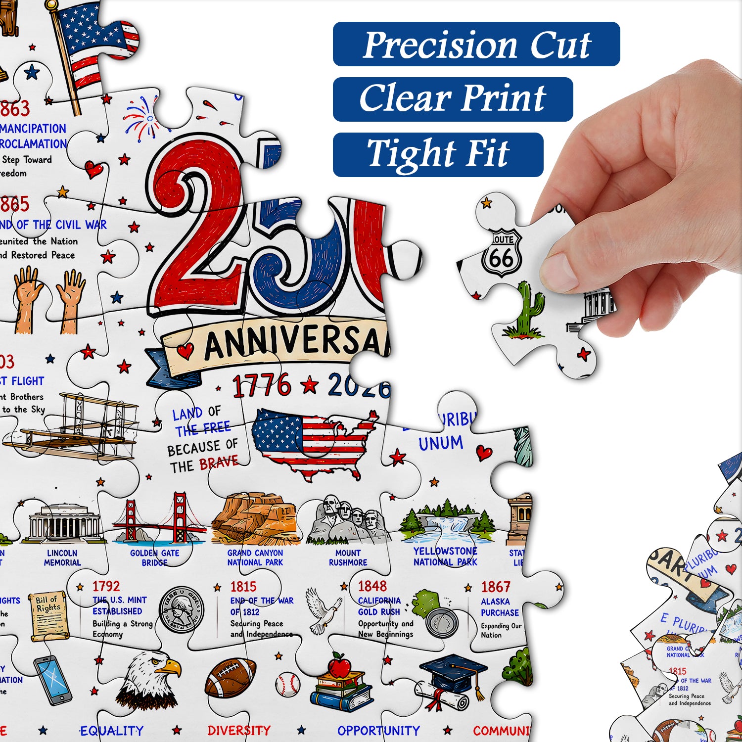 Puzzle dell'America Patriottica da 1000 pezzi