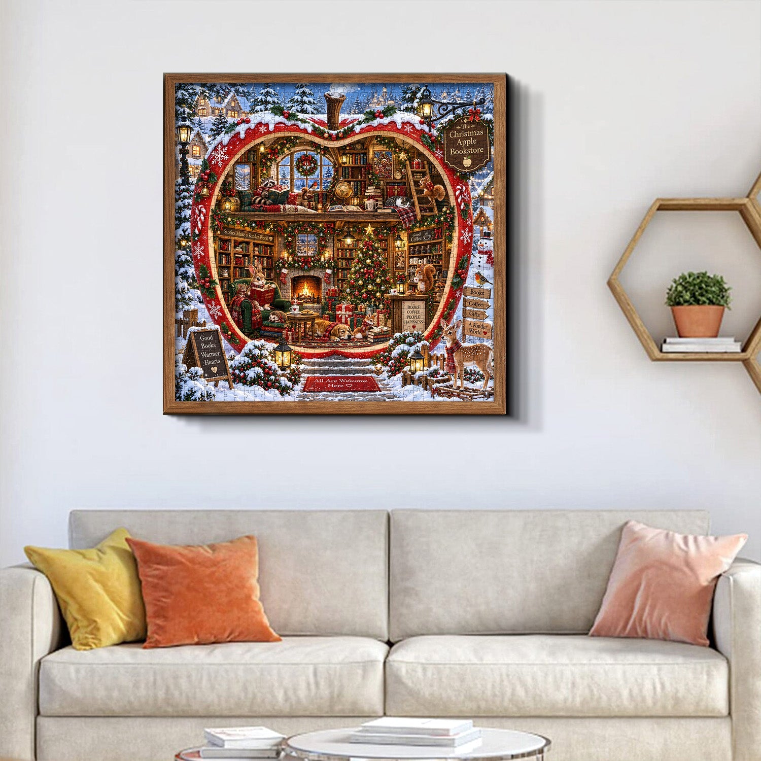 Christmas Apple Bookstore Jigsaw Puzzle 1000 Pieces