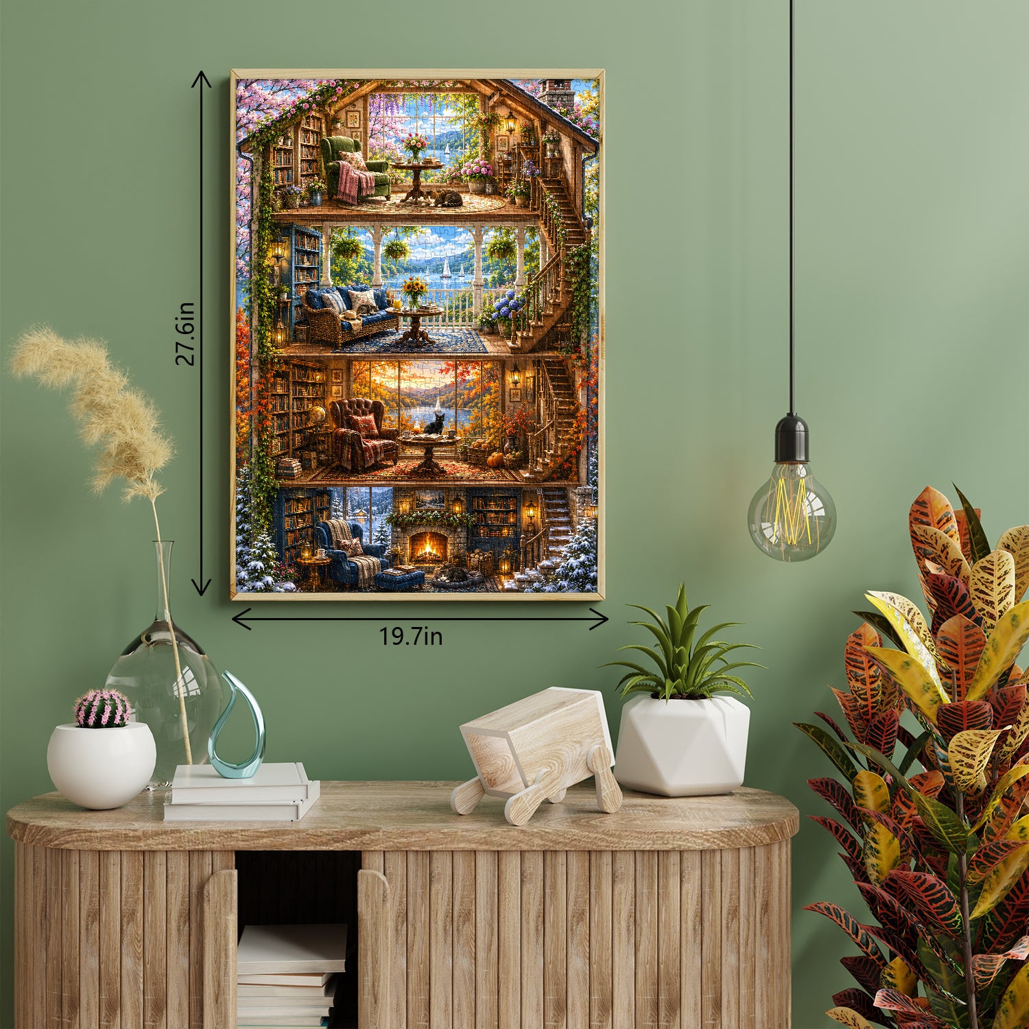 Four Seasons Cottage Jigsaw Puzzle 1000 Pieces