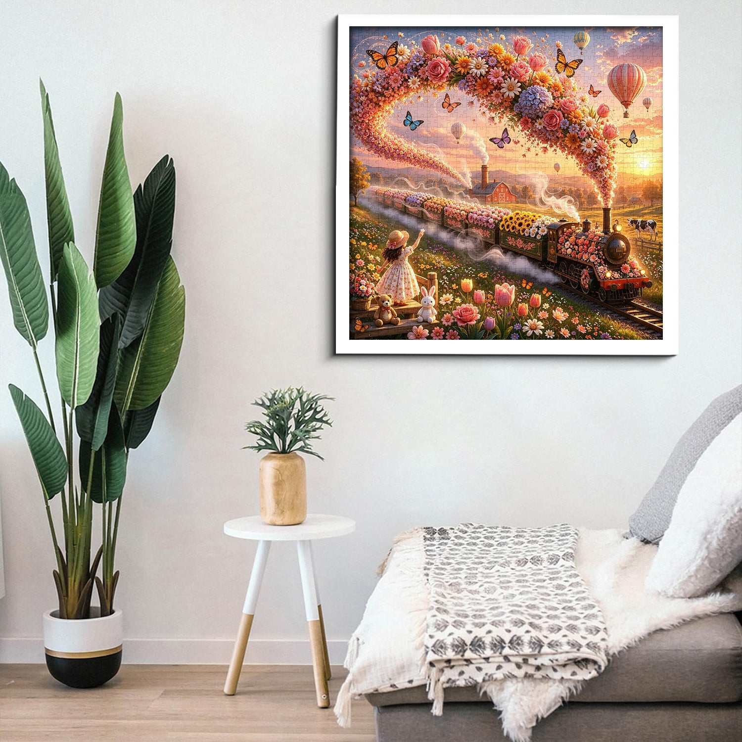 Sunset Bloom Railway Jigsaw Puzzle 1000 Pieces