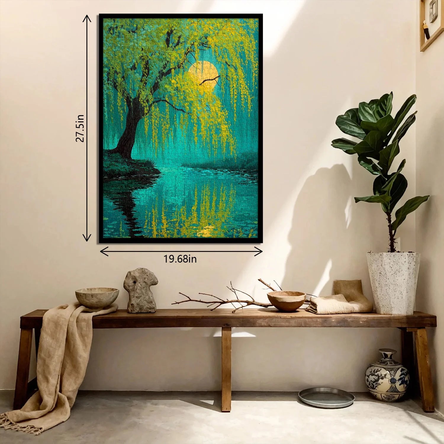 Willow Moon Reflection Jigsaw Puzzle 1000 Pieces