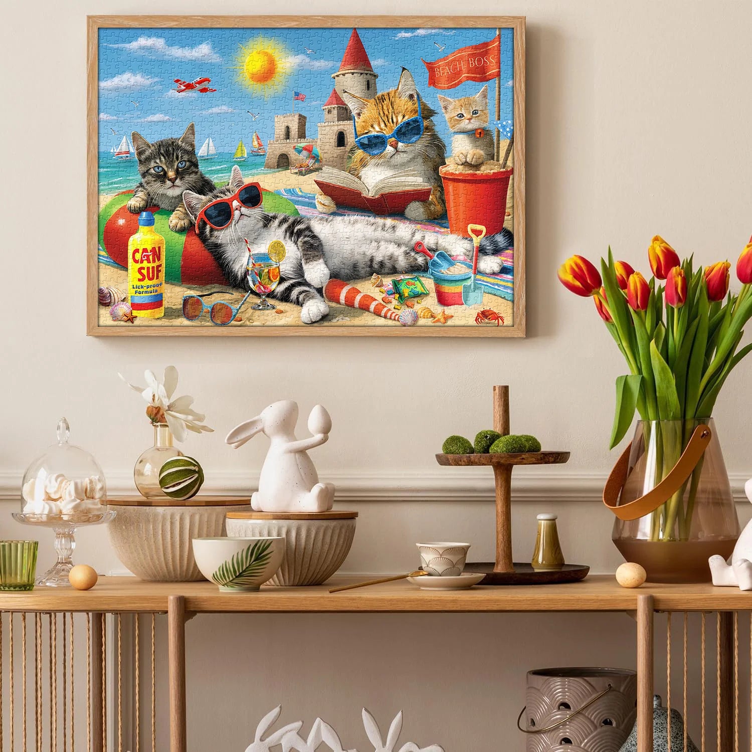 Beach Cat Party Jigsaw Puzzle 1000 piezas
