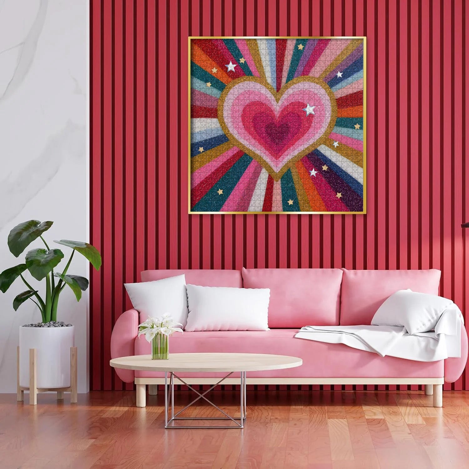 Rainbow Heart Jigsaw Puzzle 1000 Pieces