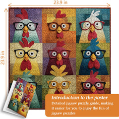Stoff-Huhn-Spaß-Puzzle, 1000 Teile
