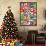 Pickforu® Vintage Christmas Advent Calendar Jigsaw Puzzle 1000 Pieces