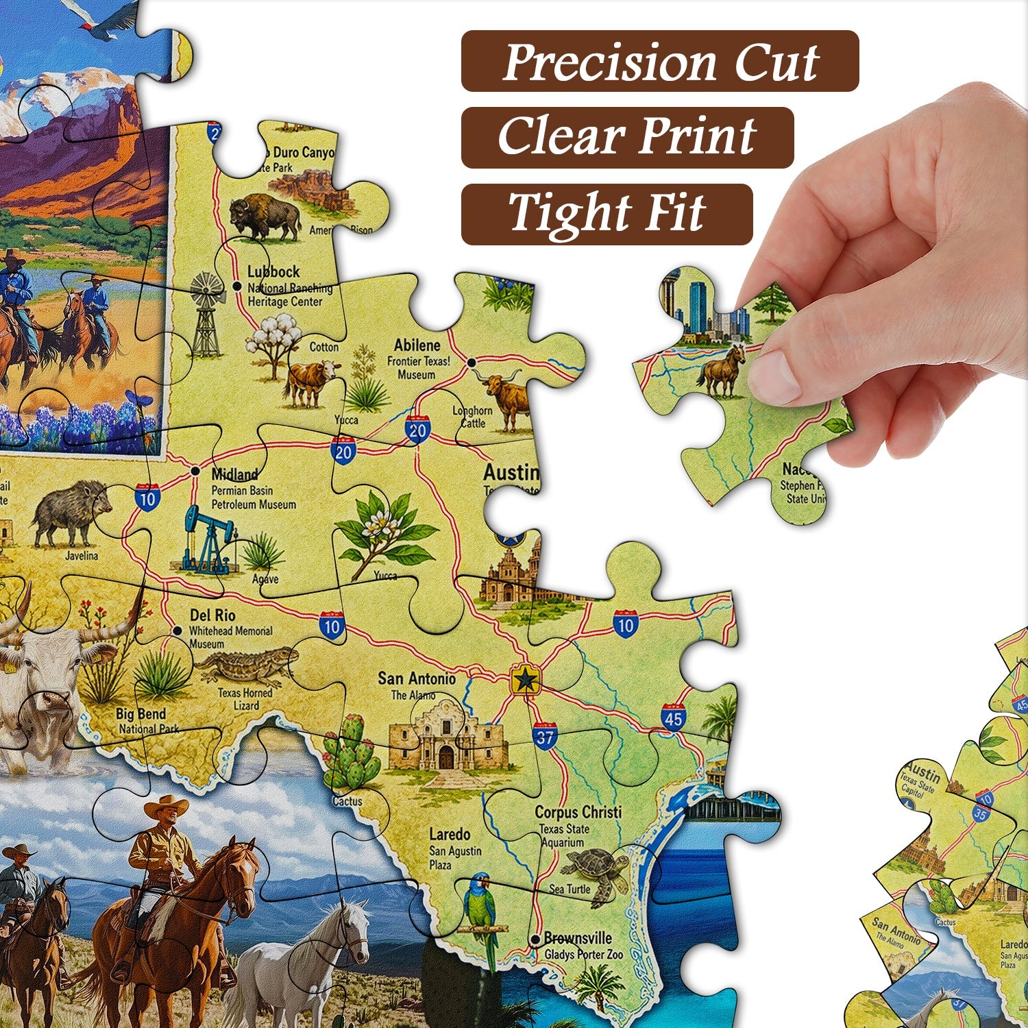 Wild West Map Jigsaw Puzzle 1000 Pieces
