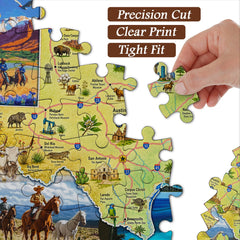 Wild West Map Jigsaw Puzzle 1000 Pieces